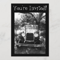 Bonito Convite De Fotografia De Carro Antique