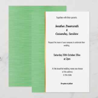 BONITO CONVITE DE TRIM DOURADO VERDE BRUTO