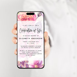 Bonito Convite Digital Funeral Funeral