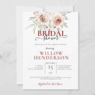 Bonito Convite para Chás de casamento Floral Paste