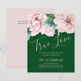 Bonito cor-de-rosa Verde Floral deixa orçamento de