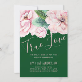 Bonito cor-de-rosa Verde Floral deixa orçamento de