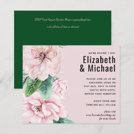 Bonito cor-de-rosa Verde Floral deixa orçamento de