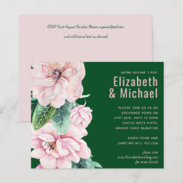 Bonito cor-de-rosa Verde Floral deixa orçamento de