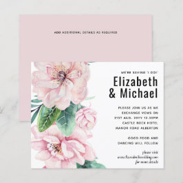 Bonito cor-de-rosa Verde Floral deixa orçamento de