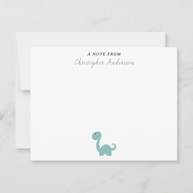 Bonito Dinossauro é uma nota do cartão de nota (Frente)