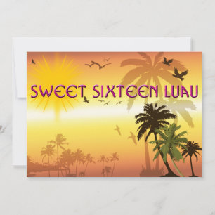 Bonito, Doce Dezesseis, Convite De Luau Havaiano