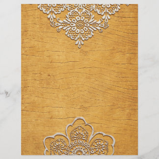 Bonito Dourado e Rastreado Papel de Escrapão de Ma