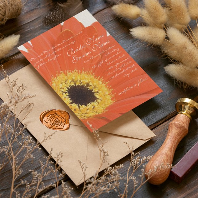 Bonito e elegante convite para casamento de Gerber (Criador carregado)