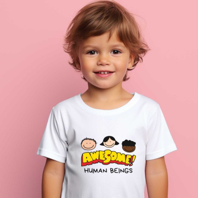 Bonito e Incrível ser humano Camisetas para bebês (Criador carregado)
