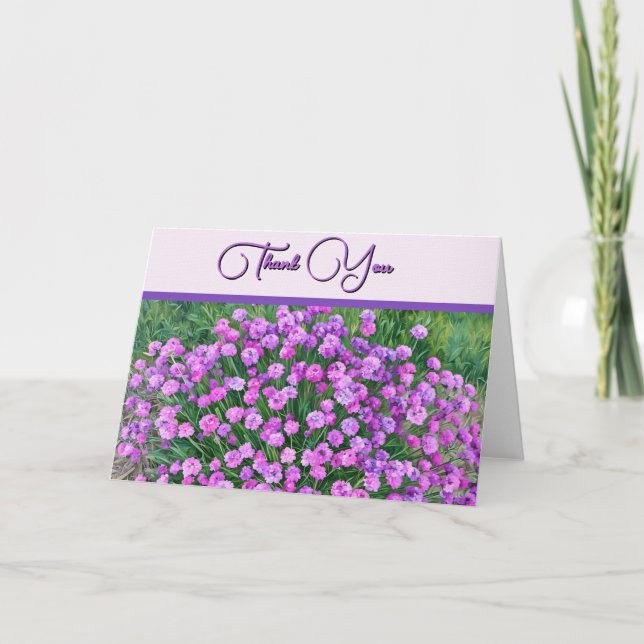 Bonito e roxo - Cartões de agradecimentos (Frente)