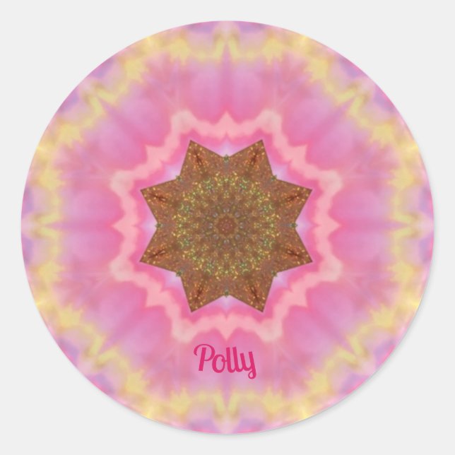 BONITO em adesivo rosa personalizado (Frente)