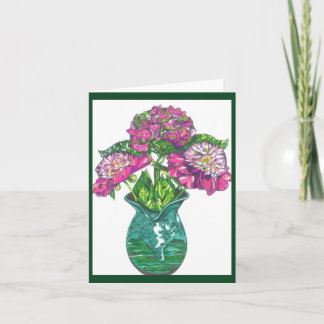 Bonito em Cartão de Nota Dobrado Rosa