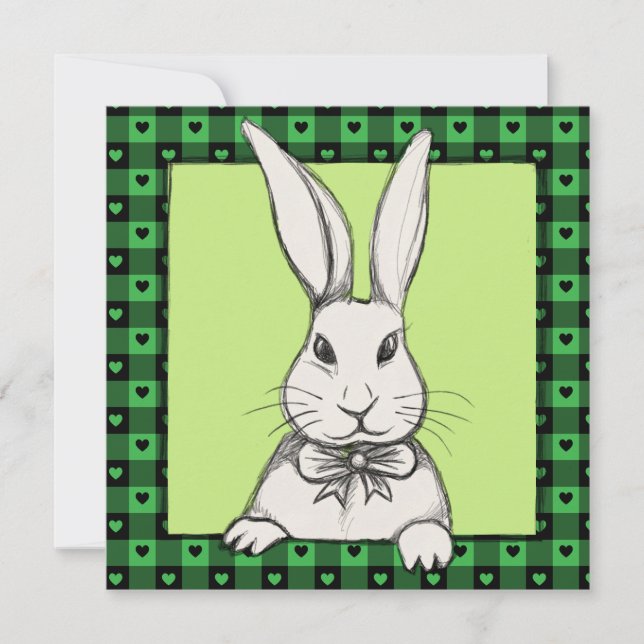 Bonito Engraçado Felz pascoa de Vintage Bunny Pers (Frente)