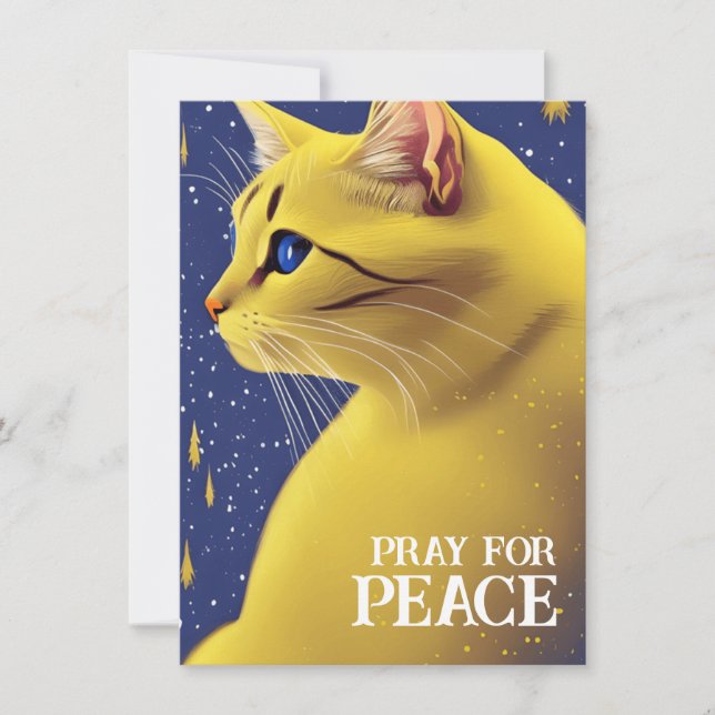 Bonito Gato Amarelo com Olhos Azuis - ucrânia (Frente)