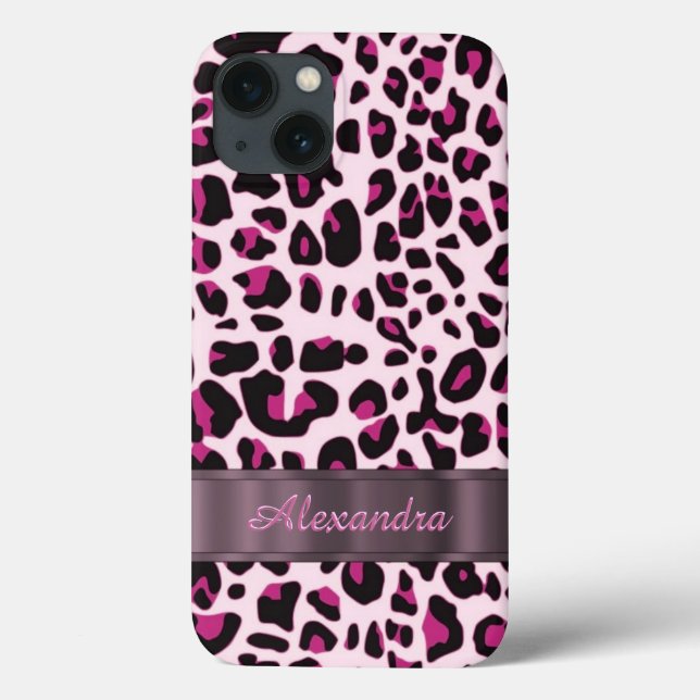 Bonito impressão de animais leopardo personalizada (Verso)
