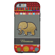 bonito iPhone 6 com elefante personalizado