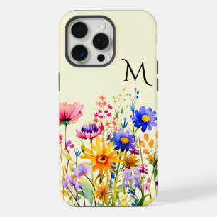 Bonito Jardim de Flores Selvagens Monograma