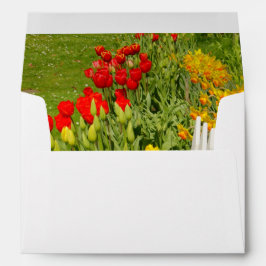 Bonito jardim, seu endereço de retorno, cartão de 