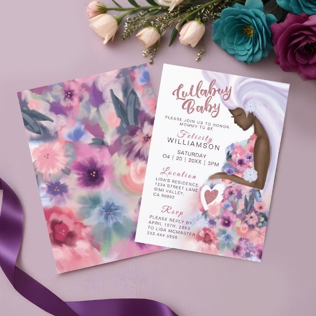 Bonito Mãe A Ser Convite Para Chá de fraldas Flora (Pretty Mother To Be Floral Baby Shower Invitation)