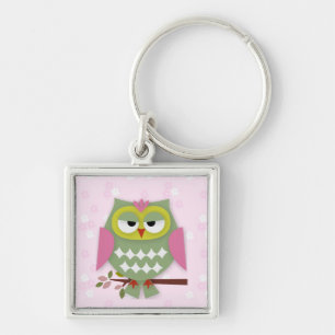 Bonito Mama Owl Chaveiro