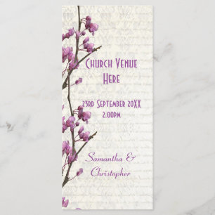 Bonito mauve lilac do programa de casamento da igr