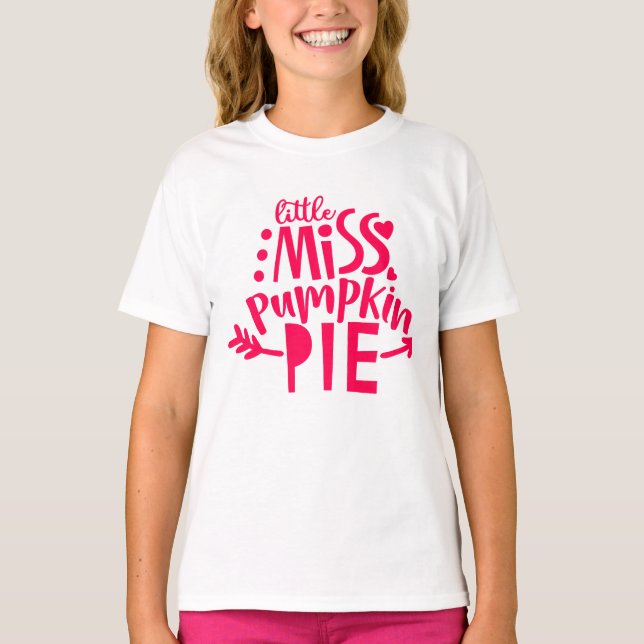 Bonito Menina Pumpkin Pie Kid's T-Shirt (Frente)