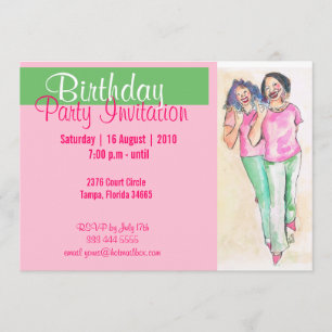 Bonito Meninas Sorority Girls Convite