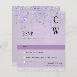 Bonito Moderna Wisteria Lace Purple Weding RSVP