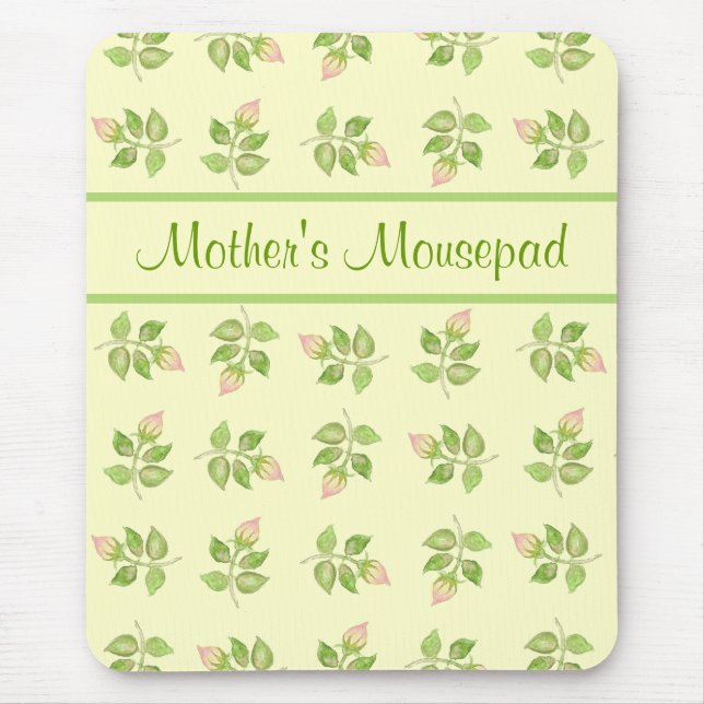 Bonito Mousepad Personalizado, Rosebuds Nostálgico (Frente)