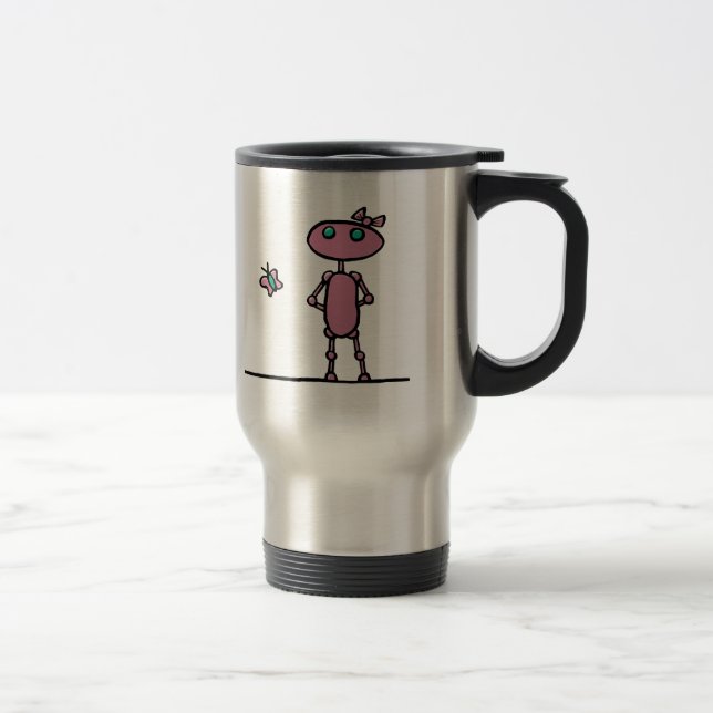 Bonito na caneca de viagem cor-de-rosa (Direita)