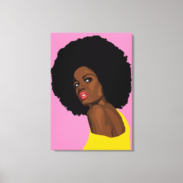 BONITO NEGRA AFRO IMPRESSÃO NA CANVAS ESTICADA (Frente)
