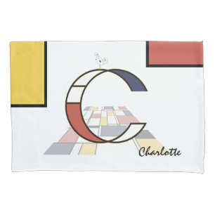 Bonito Neoplasticismo Monograma de Arte. Letra C