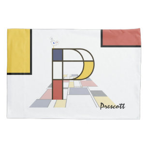 Bonito Neoplasticismo Monograma de Arte. Letra P