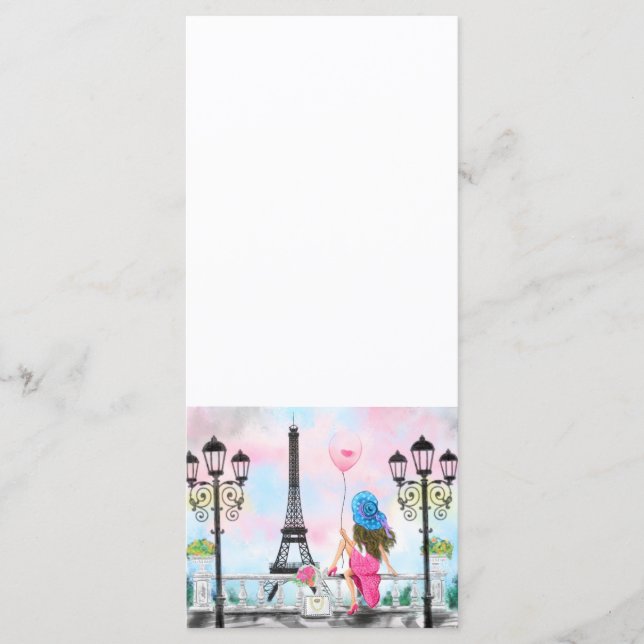 Bonito no Menu Paris com Torre Eiffel (Frente)