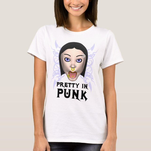 Bonito no t-shirt do punk (Frente)
