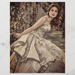 Bonito Noiva Floral Vintage Scrapbook Paper