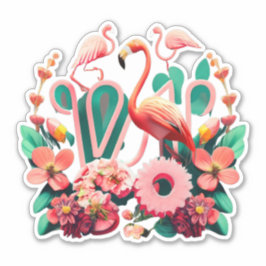 Bonito nos adesivos Flamingo Rosa para Todas as Id