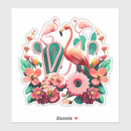 Bonito nos adesivos Flamingo Rosa para Todas as Id
