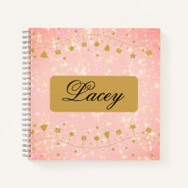 Bonito notebook personalizado feminino
