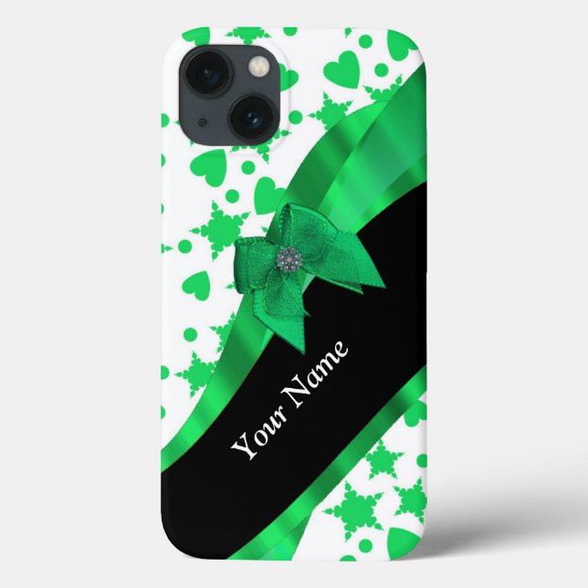 Bonito padrão verde moderno visto (Verso)