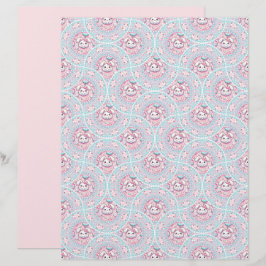 Bonito Pastel Kawaii Bunny Dot Mandala Art Fans