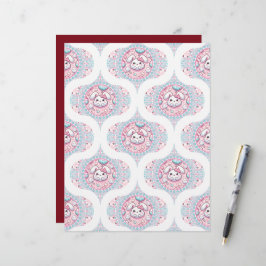 Bonito Pastel Kawaii Bunny Dot Mandala Retro Ogee