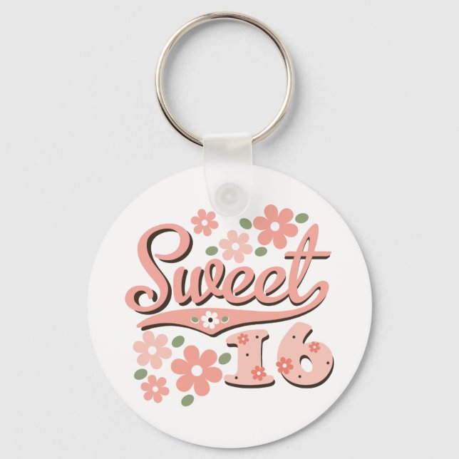 Bonito Petal Sweet 16 Chaveiro (Frente)