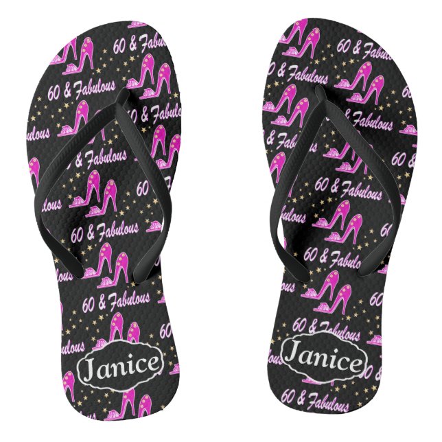 BONITO PINK PERSONALIZADO 60 E CHINELOS FABULOSOS (Pé da cama)