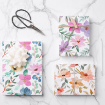 Bonito Pinks e Peach Watercolor Floral