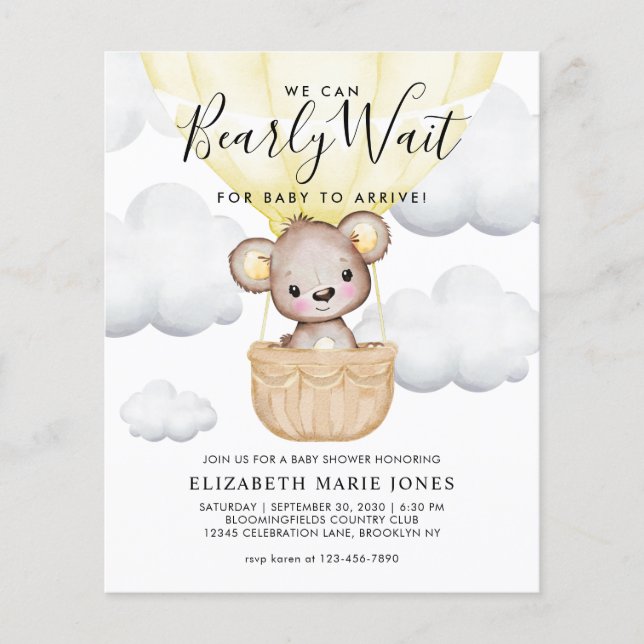 Bonito Podemos Andar Esperando Chá de fraldas Amar (Frente)