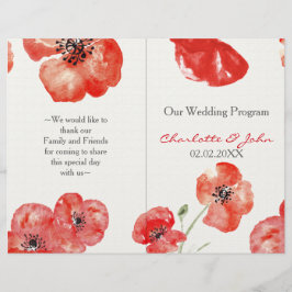 Bonito programa de casamento floral do Papa Vermel