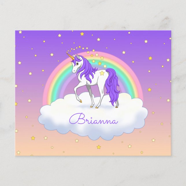 Bonito Purple Sweet Dreams Rainbow Unicorn (Frente)
