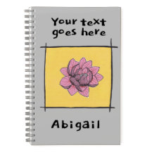 Bonito rabisco rosa rosa, seu título e nome